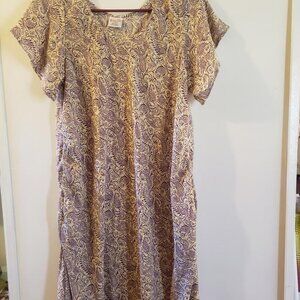 Womens shoreline cream purple designs beach coverup dress one size